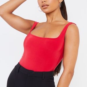 PrettyLittleThing Red Bodysuit